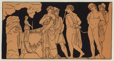 Orestes und Pylades zu Iphigenia gebracht von English School